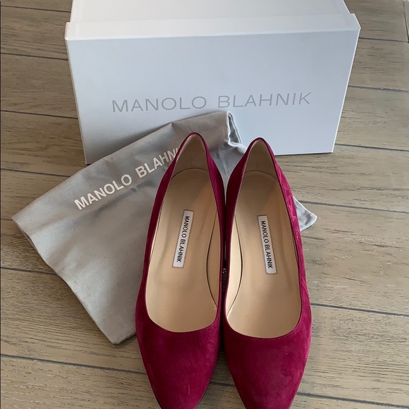 plum suede shoes
